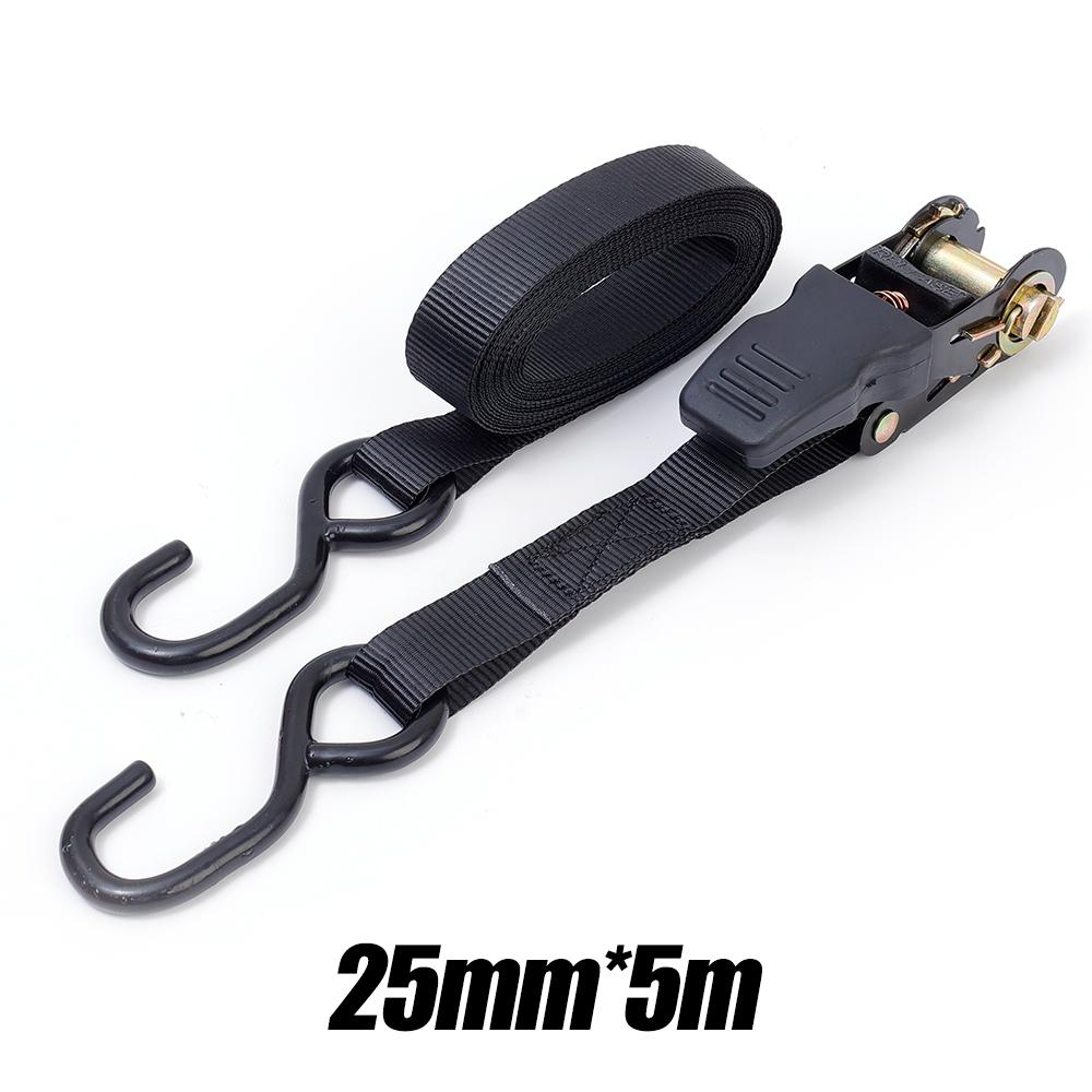 5m Cargo Strap Ratchet Tensioner Lorry Fixed Tightener Portable Car Motorbike Transport Luggage Items Tightening Fixed Straps