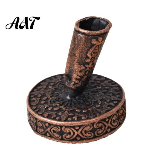 Vintage Desk Organizer Round Pen Holder, Durable Metal Exquisite Carved Desktop Ornament, Office Stationery Holder Dip Pens And Quill Supply,