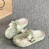 Summer one-pedal women's new models with skirt bag head half slippers female student lazy shoes