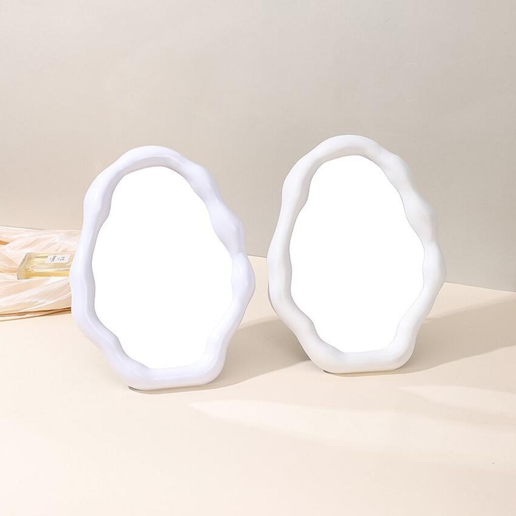 Nordischer Stil Unregelmäßige Wolkenform Schminkspiegel für Tischplatte und Wandaufhängung für Schlafzimmer, Badezimmer oder Ankleidezimmer