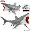Megalodon and Great White Shark Model Toy - Marine Life Animal Ornament for Kids