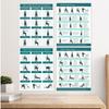 Chair Yoga Chart Illustrated Pose Cards 4 Pieces Yoga Seated Workout Poster For Seniors Beginners Fitness Flexibility Mobility