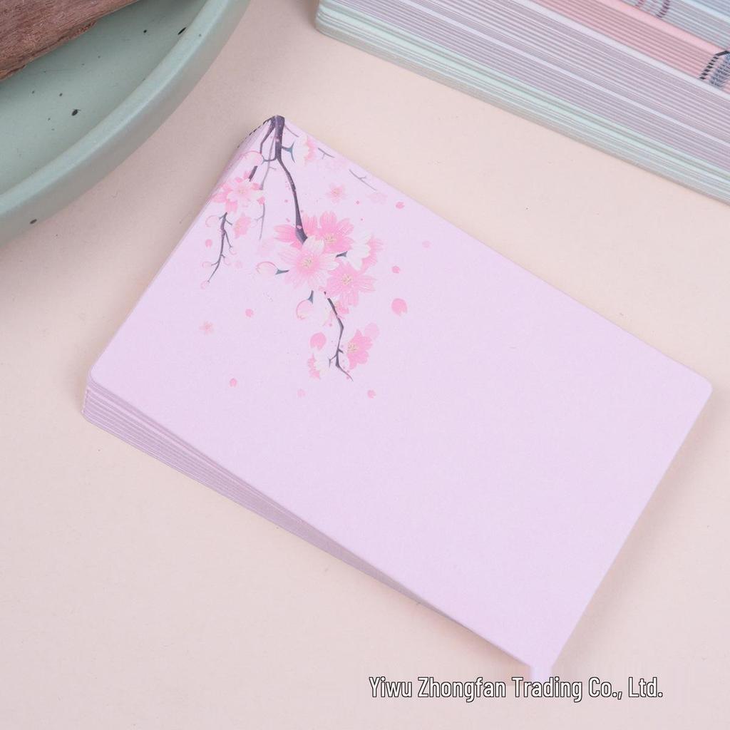 Marcadores de Livro em Branco DIY Estilo Chinês e Cartões com Grafite Pintados à Mão com Notas Adesivas (20 folhas)