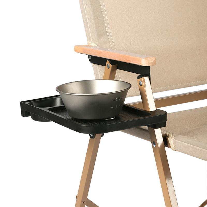 1Pc Outdoor Camping Chair Side Storage Tray Recliner Chair Tray Camping Accessories Folding Universal Cup Holder Tool