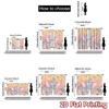 2D flat printing 2pcs Curtain Curtains Spring Floral Elephant Digital Printed Polyester Drapes Family Party Decoration Perfect