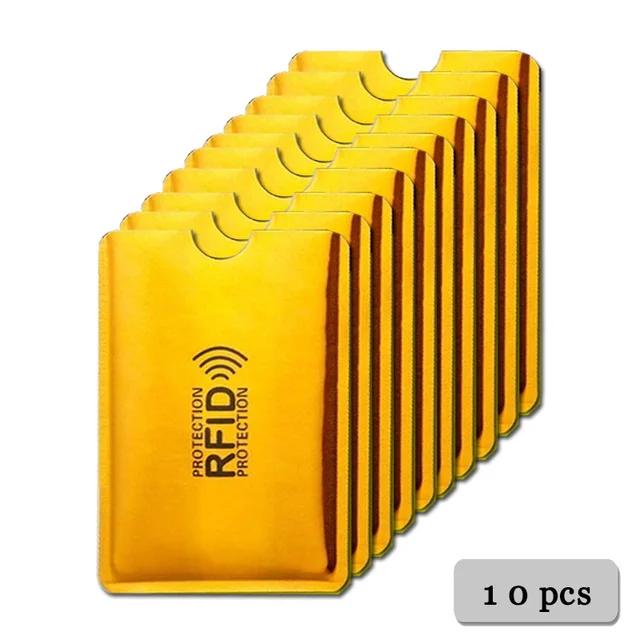 5~20Pcs Anti-Scan Card Sleeve Anti-magnetic Anti-theft Anti RFID/NFC scanning Aluminium Foil Safty Bank Card ID Card Card Holder