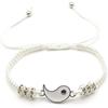 2-4Pcs Yin Yang Tai Chi Beads Infinity Braided String Rope Bracelets Handmade Waterproof Adjustable Cord Strand Bracelet for Men Women Friend Couple