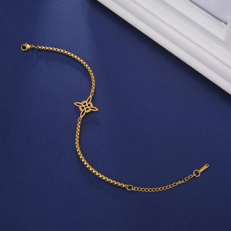 Witches Knot Bracelet For Women Stainless Steel Material Knot Wiccan Symbol Bracelet Adjustable Bracelet Jewelry Gifts
