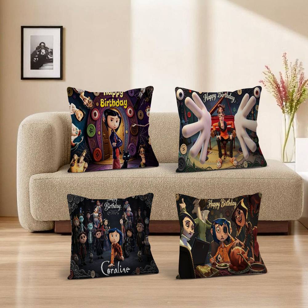 Coraline & The Secret Door Maple Design Cushion Cover Happy Autumn Harvest decor Holiday Decorati Pillow Cover