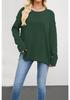2026 European & American Women's Solid Color Knit Pullover - Autumn/Winter Loose Fit, Round Neck Sweater.
