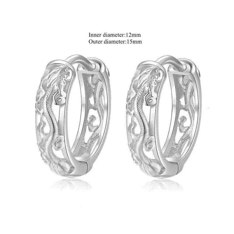 Vintage Simple Small Hoop Earrings Stainless Steel Hypoallergenic Earrings for Men Women Cool Indian Boho Jewelry