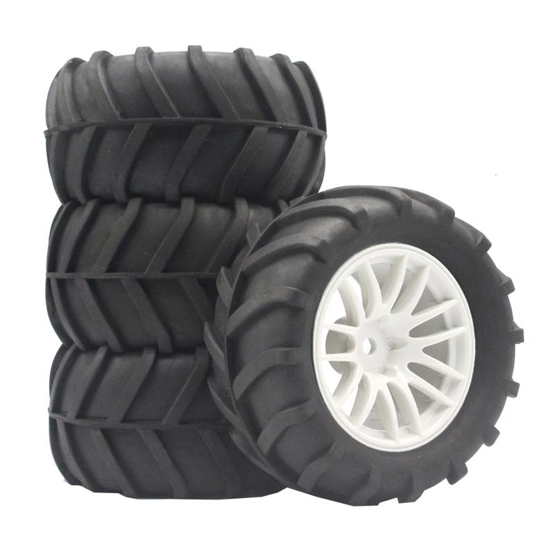4PCS 85mm 12mm Hex Monster Truck Wheel Rubber Tires for SCY 16101 Pro 16102 Pro WLTOYS 144001 144010 1/16 Off-Road RC CarParts