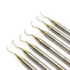 7Pcs/Set Dental Tooth Cleaning Scaler Manual Set Periodontal Gracey Bone Curettes Perio Scalers Oral Care Teeth Whitening Tool