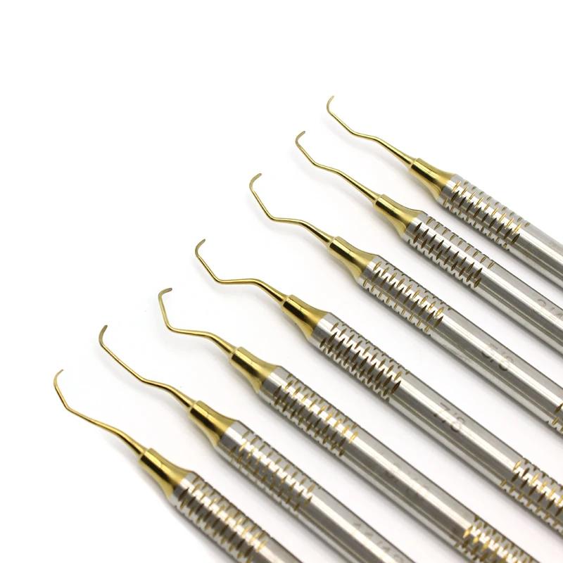 7Pcs/Set Dental Tooth Cleaning Scaler Manual Set Periodontal Gracey Bone Curettes Perio Scalers Oral Care Teeth Whitening Tool