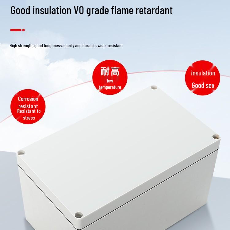 Zewnętrzna wodoodporna plastikowa skrzynka przyłączeniowa z przełącznikiem, uszczelnionym zaciskiem i uszami do monitorowania