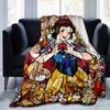 1pc,Stained Glass Snow White and the Seven Dwarfs Home Decorative Throw Blanket for Couch, Bed, Travel