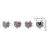 5Pcs Bows Heart Diamond Nail Art Charm 3D Alloy Bow Heart Nail Decoration Diy  Nail Accessories
