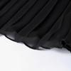 Women's Chiffon Dress Elegant White Backless 3D Flower Strap Dress Pleated A-line Patchwork Design Summer Beach Vacation Robe Evening Vestidos Dress