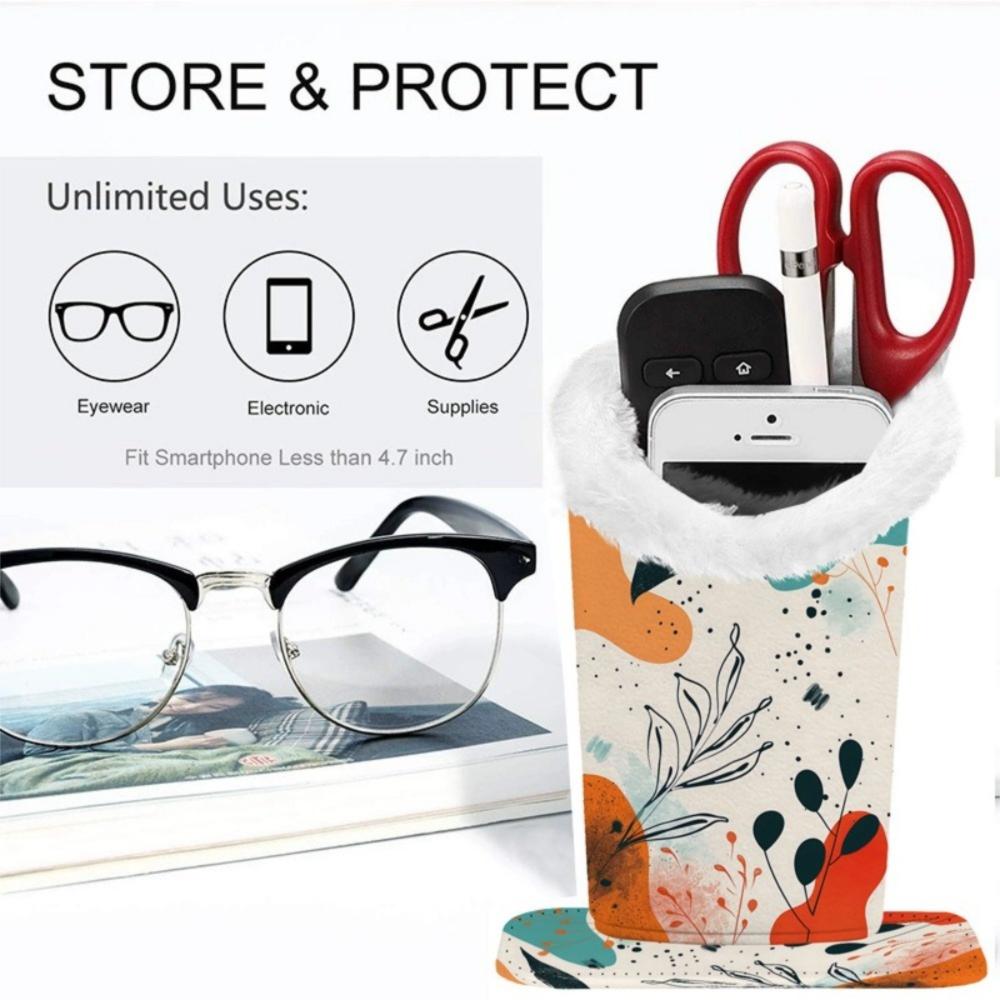 Plüsch Brillenständer PU Brillenhalter Tragbares Brillenetui für Zuhause Büro