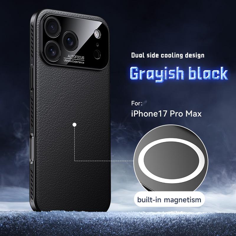 For iPhone 17 Pro Max Case Luxury Magnetic For Magsafe Hybrid PU+PC Slim Leather Skin Matte Anti-skid Hard Cover Cases For iPhone 16 15 14 Pro Max