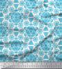 Soimoi Black Japan Crepe Satin Fabric Sacred Geometric Fabric Prints By Metre 42 Inch