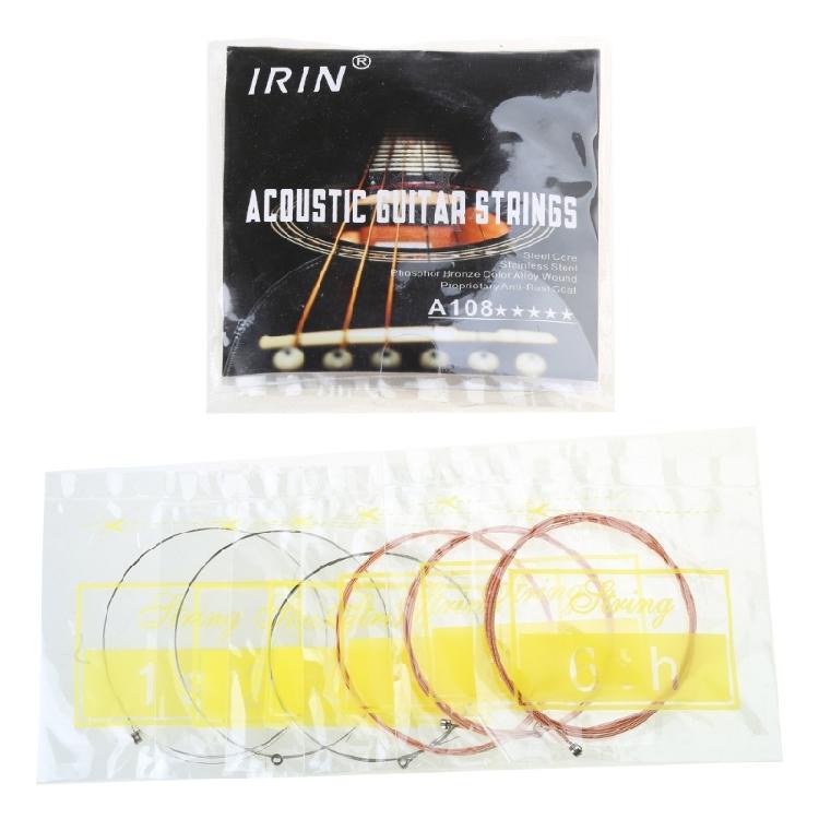 6 Pieces Steel Core Folk Guitar String Replacement Sets Acoustic Guitar Strings