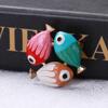 Blucome New Three Small Fish Brooch Men Women Cute Japanese Exquisite Gift Alloy Suit Corsage Scarf Coat Jewelry Pins