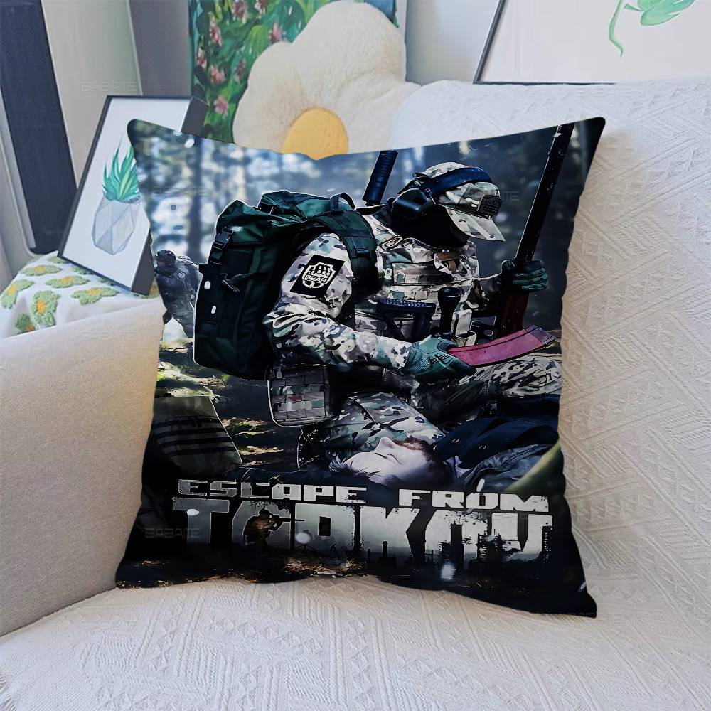 Game Escape From T-Tarkov Pillow Cover for Bedroom Room and Living Room Sofa Decorative Cushion Cover