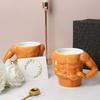 With Handle Ceramic Pectorales Mugs Ceramic Material Creative Ceramic Mugs  Household Use