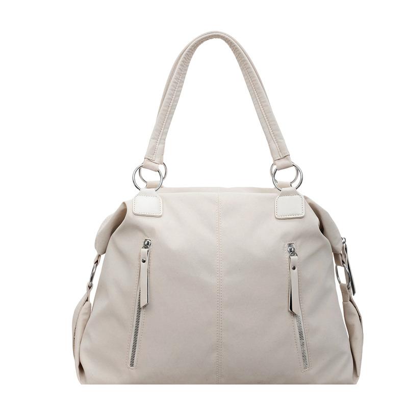 Large Capacity Commuter Bag Women's Shoulder Bag Multi-Zipper Tote Bag