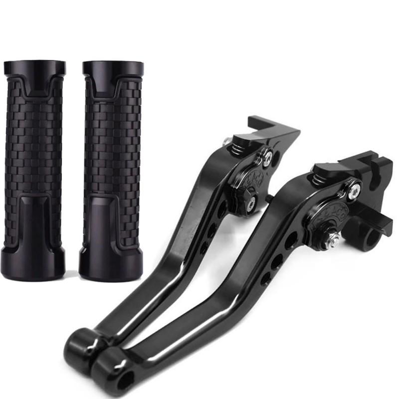 Aluminum Motorcycle Handlebar Grips Brake Clutch Levers Lever Extensions Kawasaki Yamaha Ducati CFMOTO