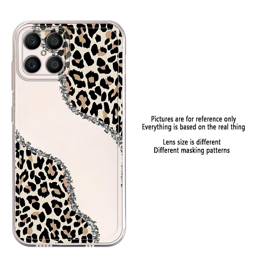 Case for Honor 90 Lite X9a X9b X7b X8 X8b X8a Soft Phone Cover Minimalist Leopard Print