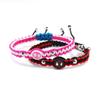European-American Nail Style Double-Sided Woven Bracelet with Tassel, 1.3cm Handmade Wristband for Couples
