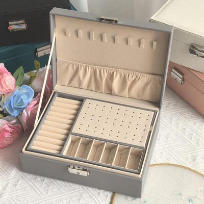 Luxury Leather Jewelry Storage Box - Elegant Multi-Layer Design for Necklaces & Gifts