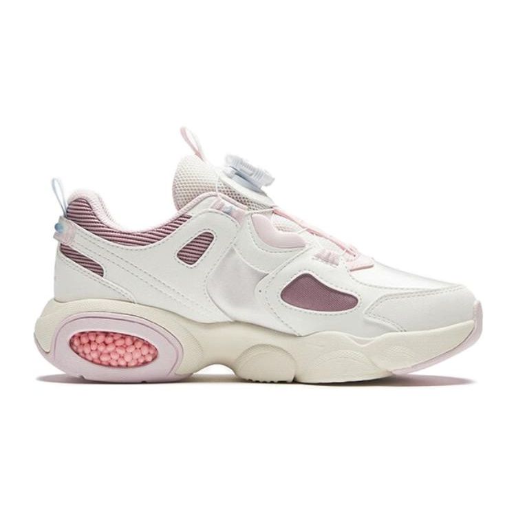 Anta Comfortable Durable Low-Top Casual Shoes Kids sneakers White Purple 322348805-1