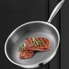Stainless Steel Non-Stick Honeycomb Frying Pan for Steaks & Pancakes
