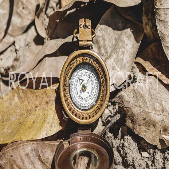 

Карманный морской компас времен Второй мировой войны, коричневый, антикварный