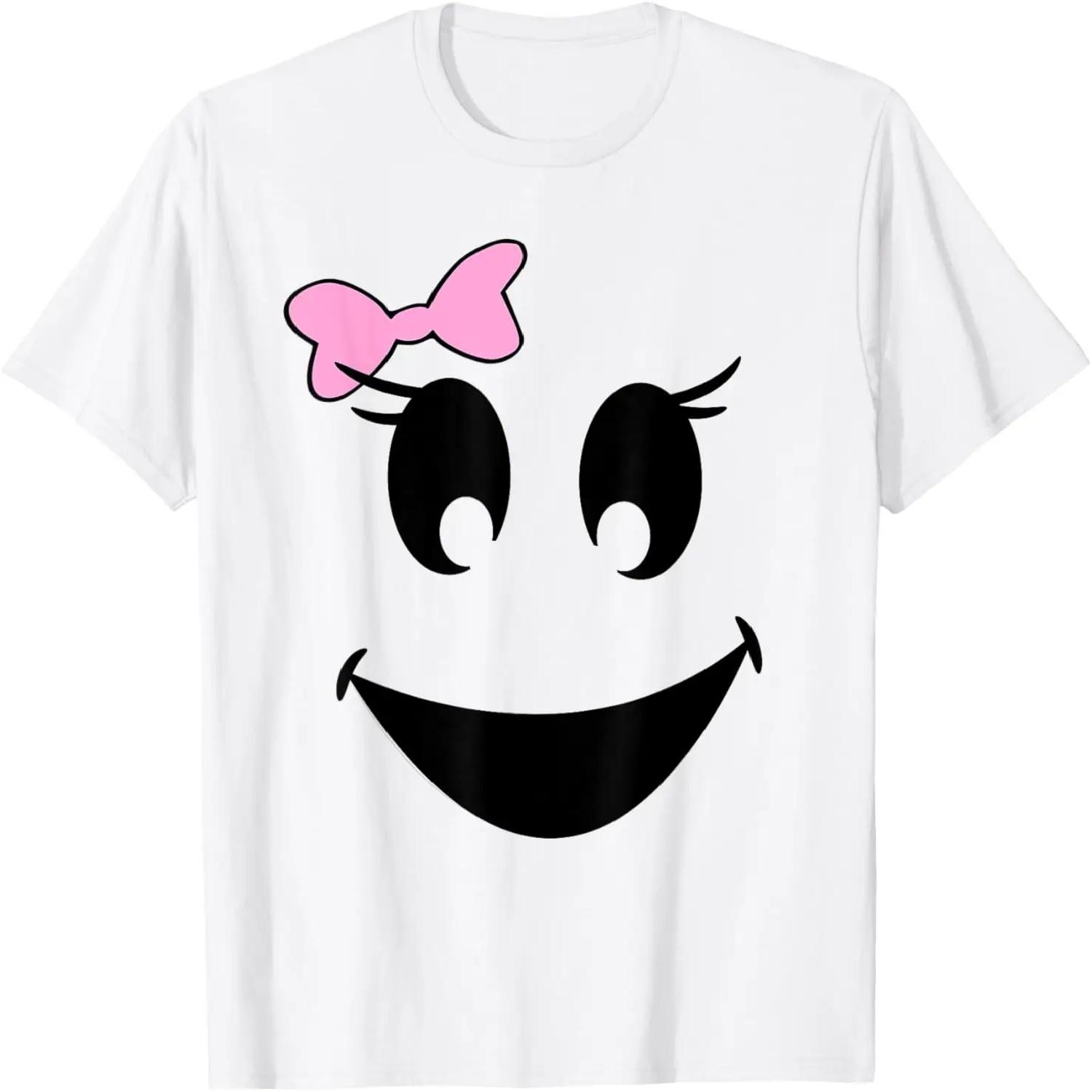 Cute Girl Ghost With Bow Ghoul Face Halloween T Shirt S
