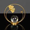 Nordic Leaf Crystal Ball Ornaments Leaf Shape Iron Maple Leaf Ornaments  Photography Props