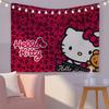 Sanrio Hello Kitty Tapestry  Kawaii Pink Printed Tapestry Modern Wall Art Living Room Bedroom Decoration Gift for Kitty Fans