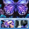 1Pcs Purple Butterfly Floral Print Car Trunk Mat Non-Slip Heavy-Duty Cargo Liner for SUVs Sedans Trucks  Protects Against Pets Protective Cover
