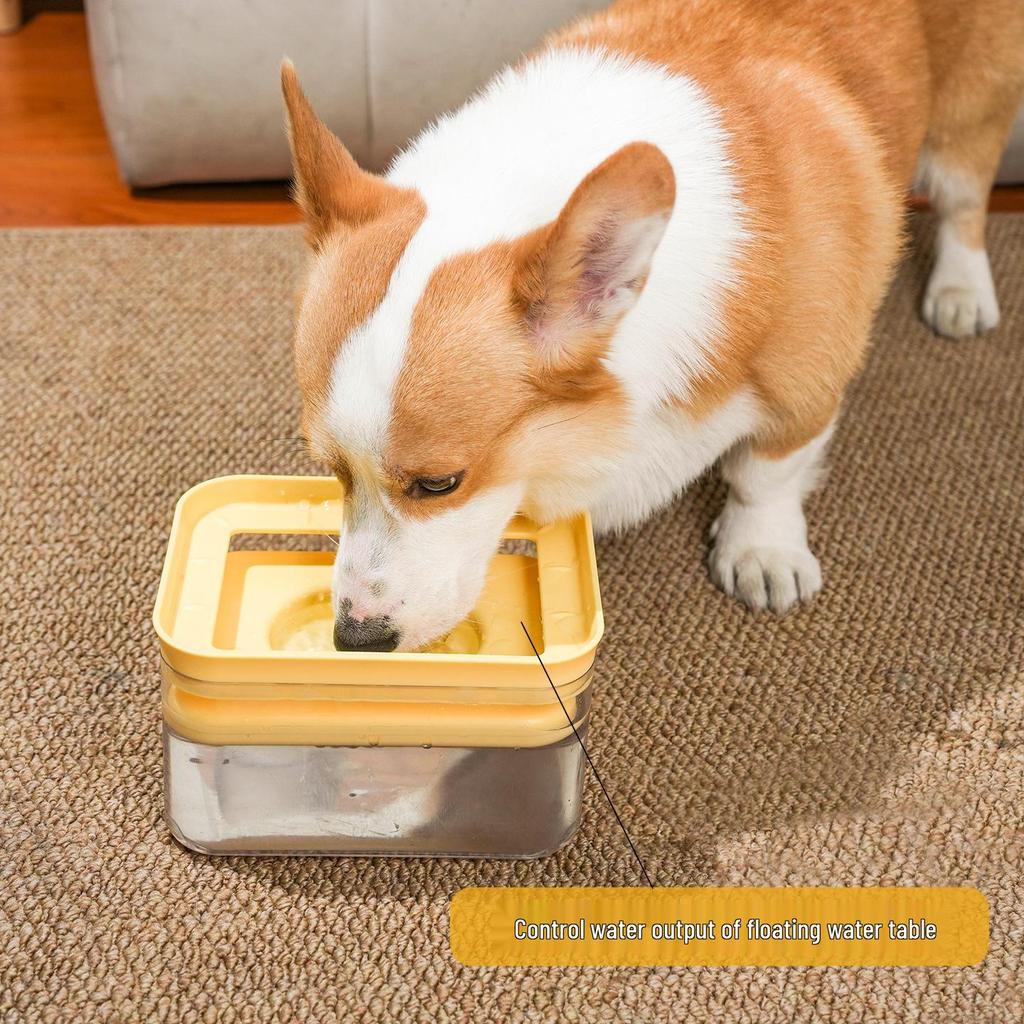 Large Capacity Anti-Splash Pet Water Bowl - Automatic Non-Wet Mouth Design for Dogs