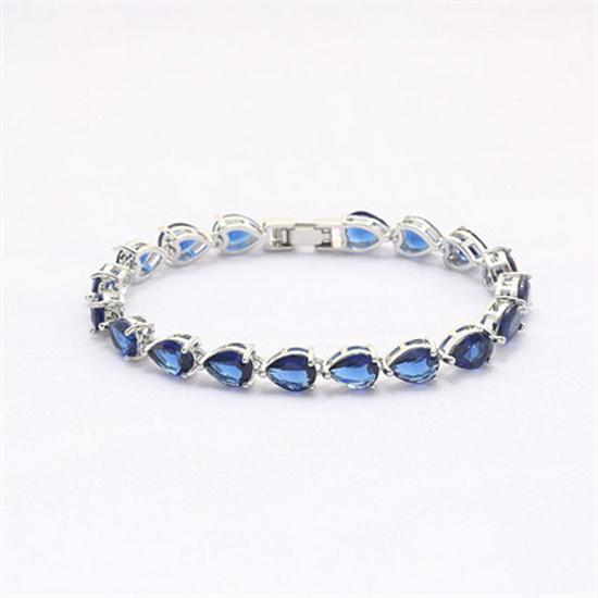 

Классический свадебный браслет Капля с цирконом - Красочные семицветные женские свадебные украшения