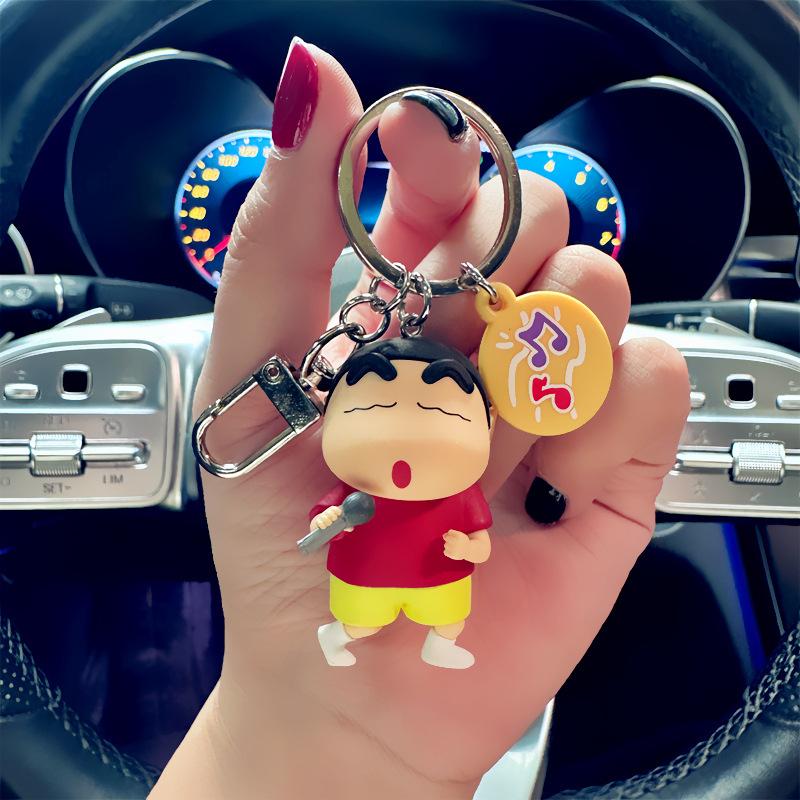 Nowe Figurki Kawaii Anime Kreskówkowe Crayon Shin-chan Breloki Uroczy Wisiorek do Plecaka Uchwyt na Klucze Ozdoby Akcesoria Prezenty Urodzinowe