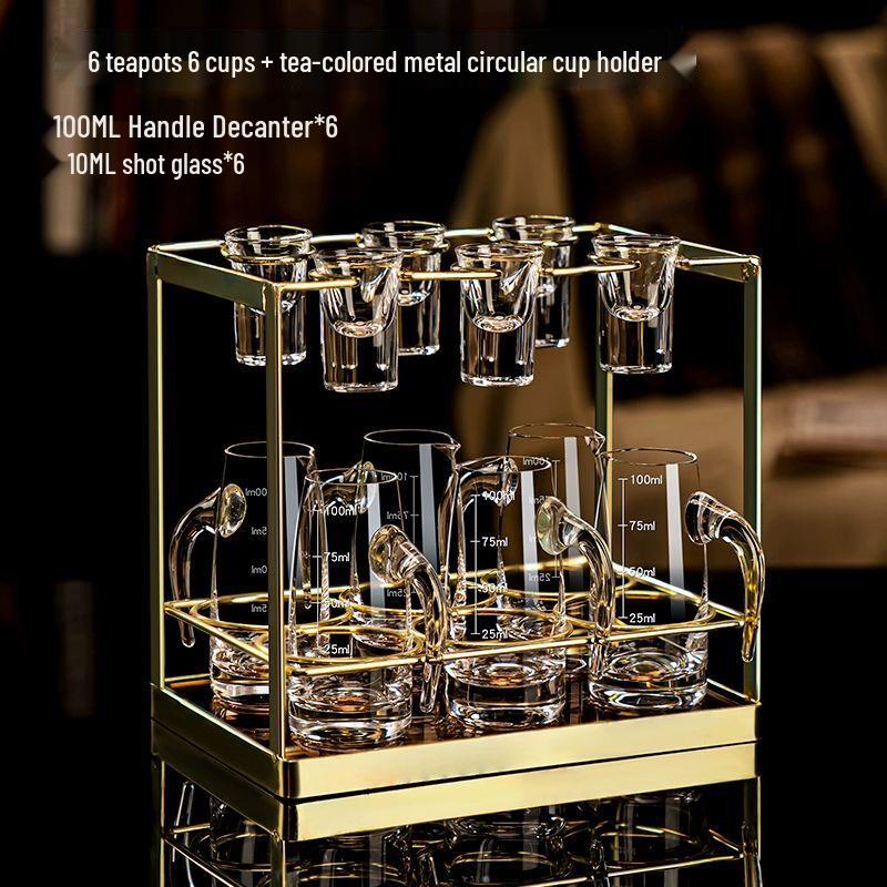 Набор высококачественных хрустальных стопок-шотов и декантер Jiakang