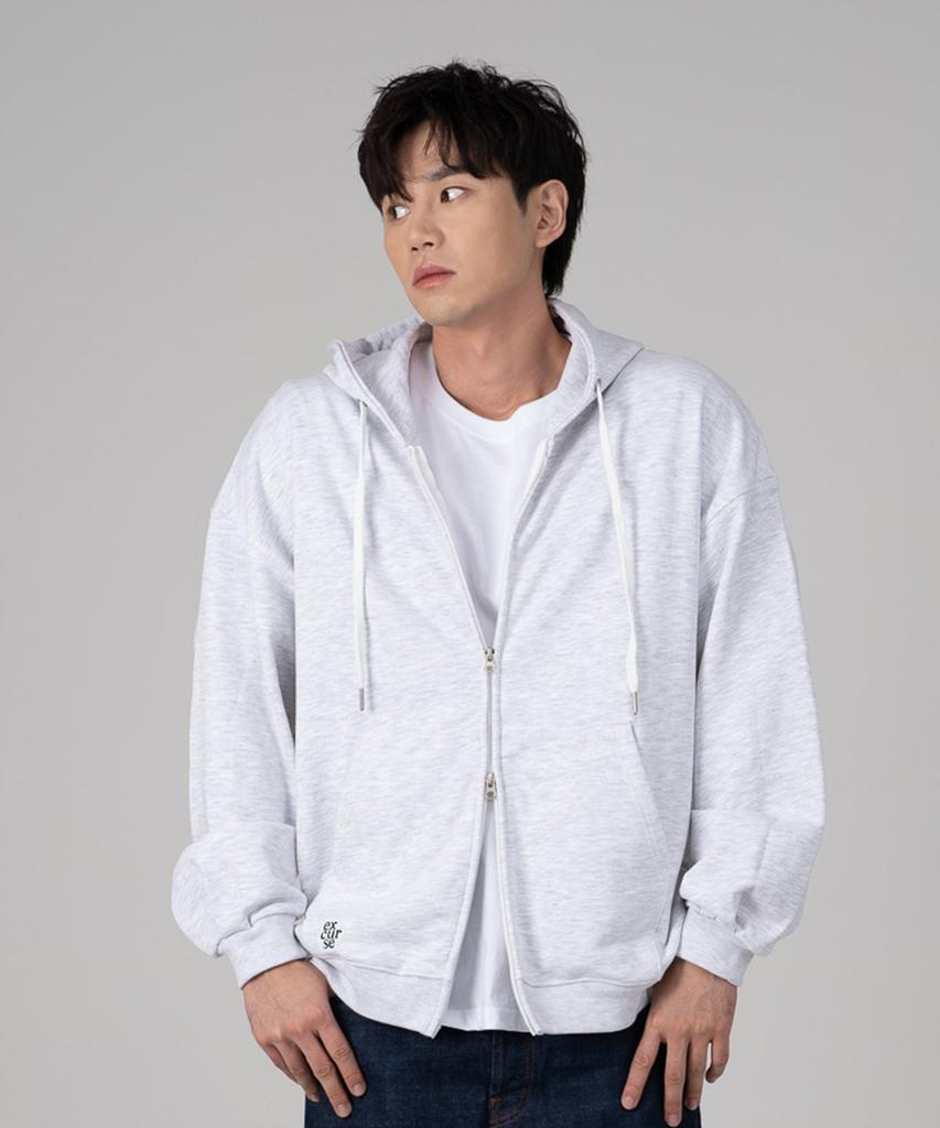 Excurse Original Oversized Zip-Up Hoodie (2-Way) Melange