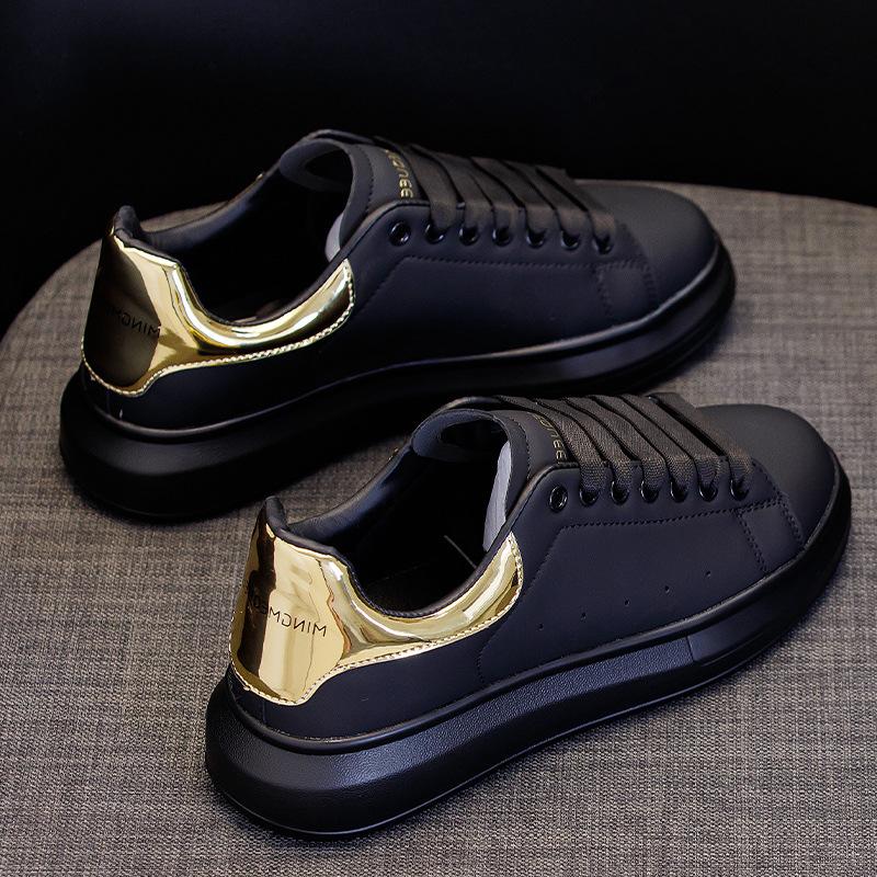 thick-soled white shoes women's versatile Korean version of sports muffin shoes black shoes men's and women's shoes small height