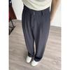 Straight Spring Summer 2025 New Wide-leg Black Suit Pants for Women with High-end Draped