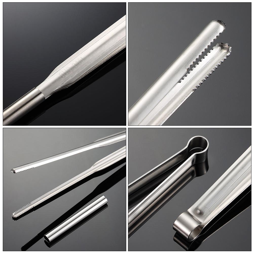 2 Sätze Essstäbchenhalter Trainingsclip Kreative Zange Edelstahl Lebensmittel Küche Servier-Gadget Klemme