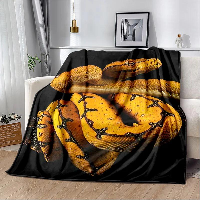Soft Gothic Snake Serpent Python Viper Blanket for Bed Sofa Picnic Travel Office Cover Kids Gift Throw Blanket